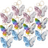 ArtCreativity Flip Sequin Butterfly Keychain, Pack of 12, Double-Sided Butterfly Shape Key Chain Charms for Backpacks, Purses, Luggage, Birthday Party Favors, Goodie Bag Fillers for Kids