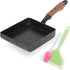 ROCKURWOK Omelette Pan? Tamagoyaki Japanese Egg Pan, 7? x 6?, Nonstick Rectangle Egg Frying Pan, Black