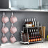 Tonxus 4 Sets Metal Coffee Mug Rack - Vertical Narrow Wall Mounted Large Cup Holder Kitchen Storage Display Organizer Hooks for Coffee Mugs,Tea Cups (BLACK)