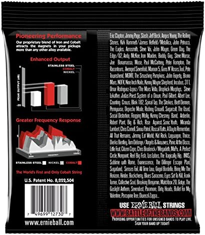 Ernie Ball 7-String Skinny Top Heavy Bottom Slinky Cobalt Electric Guitar Strings, 10-62 Gauge (P02730)