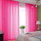 ShinyBeauty Chiffon Curtain 2 Panels Hot Pink 2.4ft x 9ft Tulle Backdrop Curtains Window Voile Curtain 2 Packs 29''x108'' Rod Pocket Elegant Curtains (29''x108'' 2 Panels, Hot Pink)