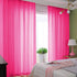 ShinyBeauty Chiffon Curtain 2 Panels Hot Pink 2.4ft x 9ft Tulle Backdrop Curtains Window Voile Curtain 2 Packs 29''x108'' Rod Pocket Elegant Curtains (29''x108'' 2 Panels, Hot Pink)