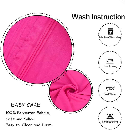 ShinyBeauty Chiffon Curtain 2 Panels Hot Pink 2.4ft x 9ft Tulle Backdrop Curtains Window Voile Curtain 2 Packs 29''x108'' Rod Pocket Elegant Curtains (29''x108'' 2 Panels, Hot Pink)