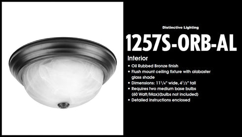 Designers Fountain 1257S-ORB-AL 11" Decorative Small Flushmount, Oil Rubbed Bronze