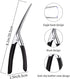 4 PCS Shrimp Deveiner Tool and Peeler, Stainless Steel Shrimp Peeler and Shrimp Cleaner Knife, Easy to Use Shrimp Deveiner, Kitchen Tools