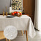 MikiUp Faux Linen Rectangle Tablecloth - Waterproof and Washable Slubby Texture Wrinkle Table Cloth, Indoor Table Cover for Kitchen Party and Banquets (58 x 84 inch, Ivory)