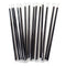 Concession Essentials Jumbo 7.75" Black Wrapped Clear Standard Plastic. Pack of 1000 Count. Black Wrapped Straws.