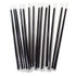 Concession Essentials Jumbo 7.75" Black Wrapped Clear Standard Plastic. Pack of 1000 Count. Black Wrapped Straws.