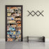 MISSSIXTY 3D Door Wall Mural Wallpaper Stickers Vinyl Removable Decals for Home Decoration 30.3" x 78.7" (Broken Bricks)