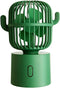 Personal Fan Small Desktop USB Desk Fan, Cactus Mini Handheld Table Rechargeable 80 Degree Auto Rotation Portable Fans, 3 Speeds Strong Wind, Quiet Operation Fan for Room Home Office Outdoor Travel