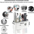 Automatic Toothpaste Dispenser with Toothbrush Holder, Multifunctional Wall Mounted Toothbrush Holder for Bathroom. Toothbrush Organizer with Sticker for Women Kids Baby Bathroom.