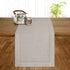 D'Moksha Homes Linen Table Runner - 14 x 48 Inch Natural, 100% Pure Linen Hemstitch Table Runners 48 inches, Machine Washable, Coffee Table Runner for Spring Summer Easter Mother's Day
