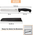 Breezylife Serrated Bread Knife with Sheath, Stainless Steel Bread Cutter for Homemade Bread Cake Bagel and Juicy Tomatoes, 8 inch, Black