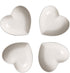 Super Cute heart shape Ceramic Sauce Dish,Mini Side Seasoning Dish,Condiment Dishes/Sushi Soy Dipping Bowl,Snack Serving Dishes,Love Porcelain Small Saucer Set(Set of 4) (4.72inch)