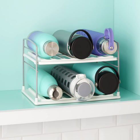 YouCopia UpSpace Water Bottle Organizer, 2-Shelf, White