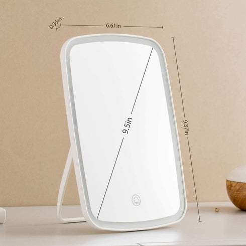 Makeup Mirror Touch Screen Vanity Mirror with LED Brightness Adjustable Portable USB Rechargeable
