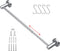 Adjustable 16 to 27.6 Inch Single Towel Bar, iMomwee Chrome Finished SUS304 Stainless Steel Bath Towel Holder, Wall Mounted Towel Rail for Bathroom Kitchen Washroom, 1" Diameter Towel Rod with Hooks