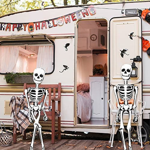 ArtCreativity Halloween Skeleton Inflate Decoration - 6ft Tall - Cute and Creepy Home Decor - for Indoor and Outdoor Use - Halloween Party Supplies, Contest Prize for Kids
