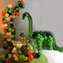 135pcs Jungle Party Balloon Arch Green Orange Gold Balloon Garland for Jungle Dinosaur Themed Party Kids Boys Birthday Party and Animal Party Decorations