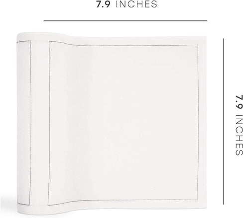 MY DRAP Cotton Luncheon Napkins, Washable and Reusable (25 Napkins, Grey)