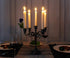 Maiheimoon Metal Candelabra Retro Candlestick Holder for Candlelight Dinner and Table Decoration (5 Arms-Black-1)