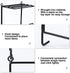 Towel Rack Holder Set Wall Mounted with Top Shelf & Hook - Towels Organizer for Storage of Washcloths, Hand Towels - Modern Wall Decorative for Spa, Salon, Modern Design?Black?