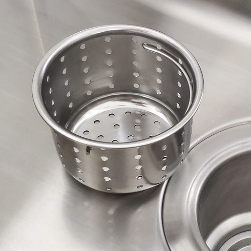 GZILA Kitchen Sink Drain Basket Only, 3-inch Basket For Kitchen Sink Strainer Replacement, Deep Cup with Handle, SUS 304 Stainless Steel