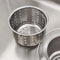 GZILA Kitchen Sink Drain Basket Only, 3-inch Basket For Kitchen Sink Strainer Replacement, Deep Cup with Handle, SUS 304 Stainless Steel