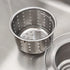 GZILA Kitchen Sink Drain Basket Only, 3-inch Basket For Kitchen Sink Strainer Replacement, Deep Cup with Handle, SUS 304 Stainless Steel