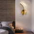 Modern Acrylic Hard Wired Wall lamp, Elegant Wall lamp with Brass Base, Suitable for TV Wall, Bedroom Bedside and Various Commercial Shop environments (2 Pieces)