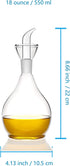 HAIZEEN 18ounce/ 550 ml Olive Oil Dispenser Oil Bottle Glass with No Drip Bottle Spout