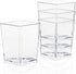 Tosnail 60 Pack 3.7 Ounce Clear Plastic Square Dessert Cups with 60 Plastic Tasting Spoons for Party, Weddings