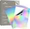 MECOLOUR Printable Holographic Sticker Paper 8.5'' * 11'' 20 Sheets Premium Rainbow Vinyl for Cricut Waterproof Dries Quickly Vivid Colors, Holds Ink Well- Tear Resistant for Inkjet & Laser Printer