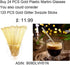 Liacere 24 Pack Gold Glitter Plastic Martini Glasses - 6.25oz Disposable Cocktail Glasses - Plastic Margarita Glasses Perfect for Wedding & Party
