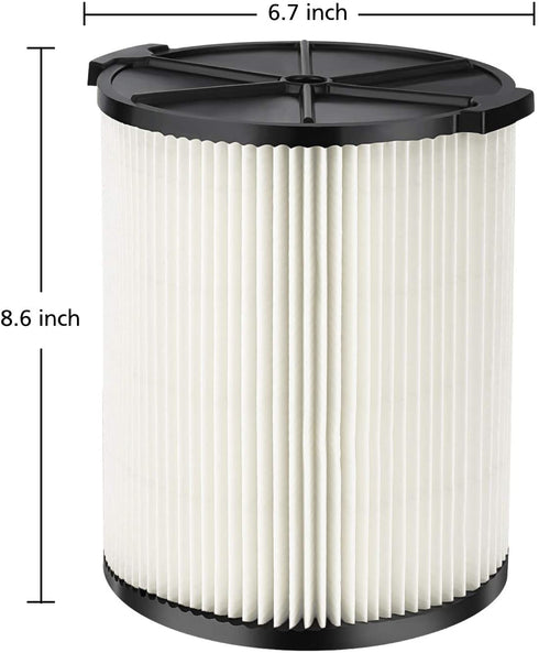 iSingo Ridgid Standard Wet/dry Vac Filter VF4000 Compatible with Ridgid 72947 Wet Dry Vacs 5 to 20-Gal, Husky Vacs 6 to 9 Gal, Craftsman 17816 Vacuum, 1 Pack