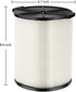iSingo Ridgid Standard Wet/dry Vac Filter VF4000 Compatible with Ridgid 72947 Wet Dry Vacs 5 to 20-Gal, Husky Vacs 6 to 9 Gal, Craftsman 17816 Vacuum, 1 Pack