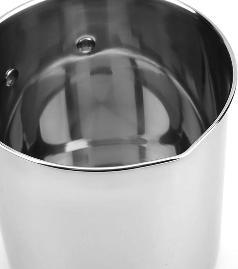 WUWEOT Bacon Grease Container with Strainer, 2 L/2.1 Quart Stainless Steel Oil Strainer Pot Grease Can with Dust-Proof Lid, Easy Grip Handle and Tray for Bacon Fat, Kitchen Cooking or Frying Oil