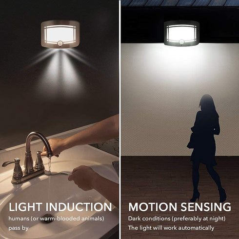 SUNNIOR Wall Lamp Motion Sensor Battery Operated Wall Sconce Dimmable Modern Wall Light for Indoor Hallway Stairway Home Theater