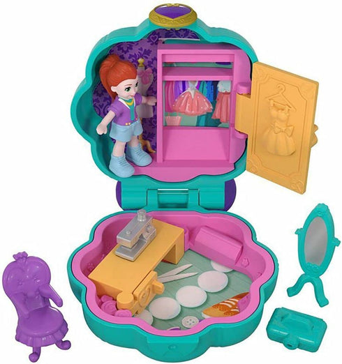 Polly Pocket Tiny Pocket Places Studio Compact with Micro Lila Doll & Accessories