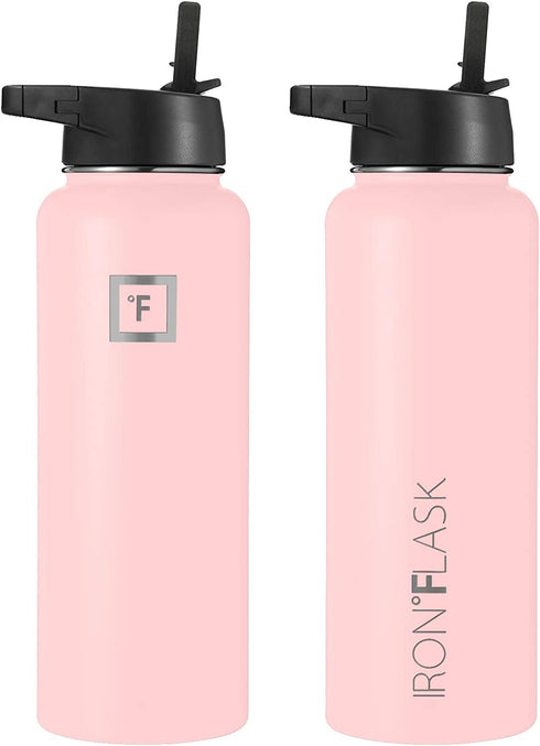Iron Flask Sports Water Bottle - 18 Oz, 3 Lids (Straw Lid), Leak Proof, Vacuum Insulated Stainless Steel, Double Walled, Thermo Mug, Metal Canteen