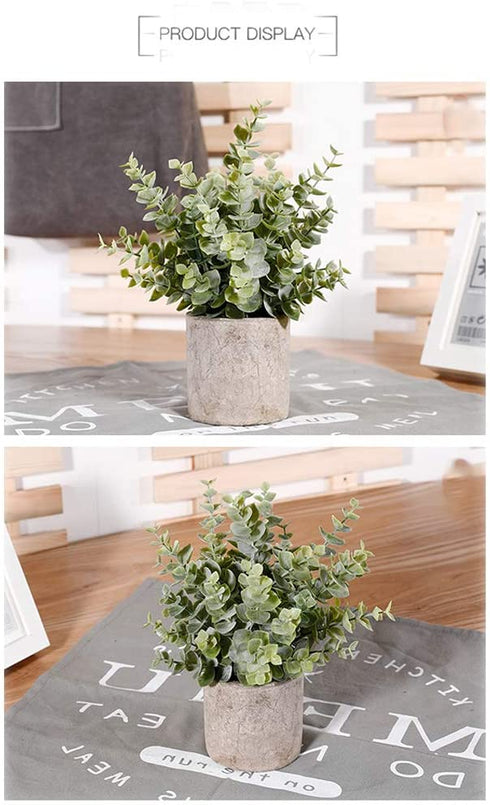 HC STAR Artificial Plant Potted Mini Fake Plant Decorative Lifelike Flower Green Plants