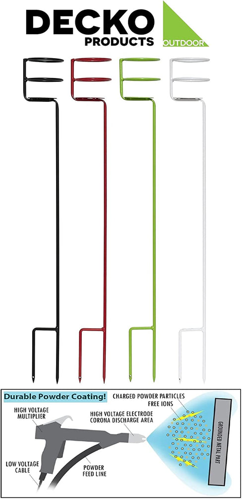 Decko Heavy 30251 Duty Outdoor Beverage/Drink Holder Stakes, 4 Count (Pack of 1)