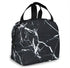 antspuent Marble Black Lunch Bag for Women Girls Kids Insulated Picnic Pouch Thermal Cooler Tote Bento Large Meal Prep Cute Bag Big Leakproof Soft Bags for Lunch Box, Camping, Travel, Fishing