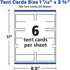 Avery Printable Blank Place Cards with Sure Feed, 1.43" x 3.75", Textured White, 150 Customizable Tent Cards (16109)