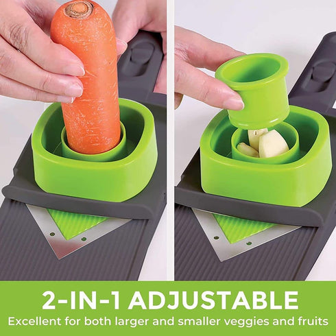 Mueller Handheld Vegetable V Slicer Salad Utensil, Perfect for Salad Zucchini Carrots Onions and All Vegetables, Make Low Carb/Paleo/Gluten-Free Meals, Adjustable Thickness
