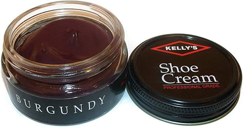 Kelly's Shoe Cream - Professional Shoe Polish - 1.5 oz - Burgundy