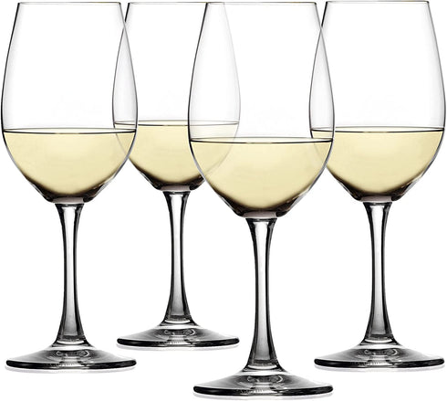 Spiegelau Wine Lovers White Wine Glasses, Set of 4, European-Made Lead-Free Crystal, Classic Stemmed, Dishwasher Safe, Professional Quality White Wine Glass Gift Set, 13.4 oz