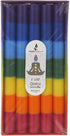 Mega Candles 5 pcs Unscented Multi Color Chakra Straight Taper Candle, Hand Poured Premium Wax Candles 10 Inch x 1 Inch, 100% Cotton Wick, Promotes Positive Energy, Meditation & Relaxation