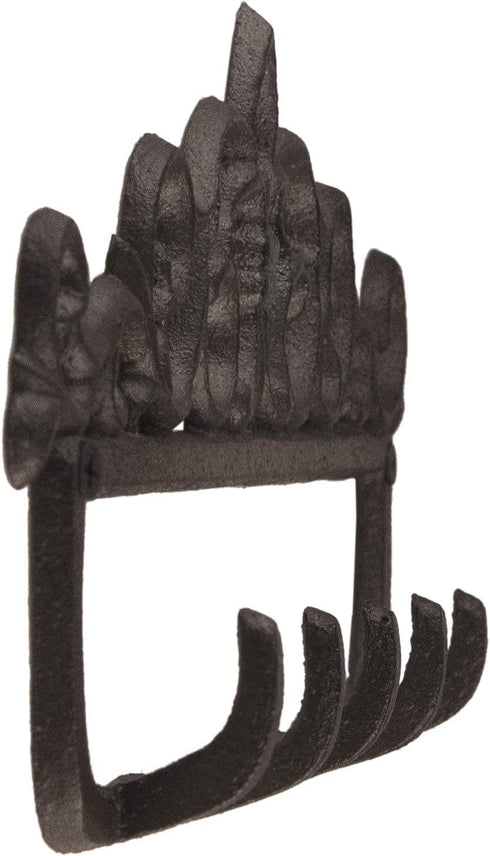 gasare, Key Holder for Wall, Decorative Key Rack, 5 Sturdy Hooks, Cast Iron, Brown, 12½ x 5¼ Inches, Wall Mount Screws and Anchors, 1 Unit