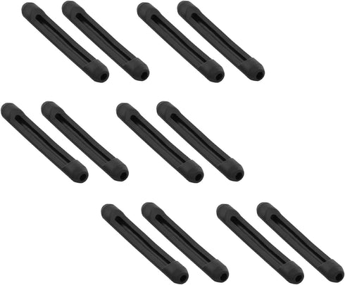 Kalevel 6 Pairs Eyeglass Ear Cushions Temple Tips Silicone Eyeglass Pads Anti Slip Glasses Ear Hook Comfort Sport Ear Grips for Reading Glasses, Sunglasses (Black)